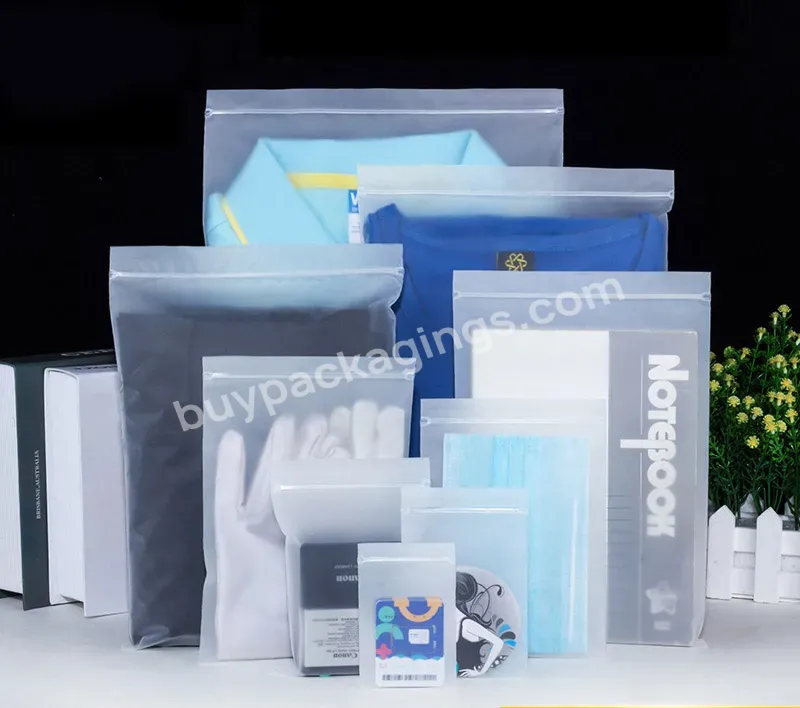 Low Moq Clear Tote Bag With Black Zipper Bag With Logo - Buy Custom Matte/frosted Biodegradable Plastic Packaging Zipper Bags T Shirt Swimwear Zip Lock Clothing Bags With Log,Wholesale Custom Frosted Zipper Plastic Bags For Clothes Packaging With You