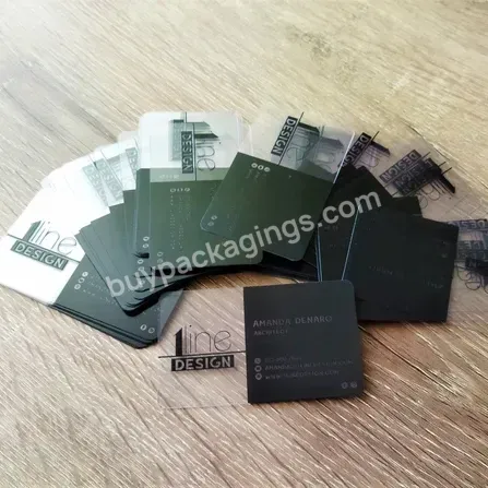 Low Moq Supplier Custom Thank You Card Transparent Plastic Pvc Business Cards With Logo