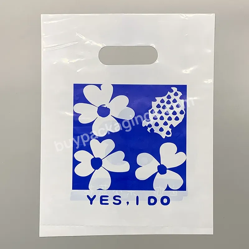 Low Price Blue Printed Waterproof Shopping Bag Portable Recyclable Environmentally Friendly Clothing Plastic Bag - Buy Plastic Gift Bags,Plastic Tote Bag,Recycled Plastic Bags.