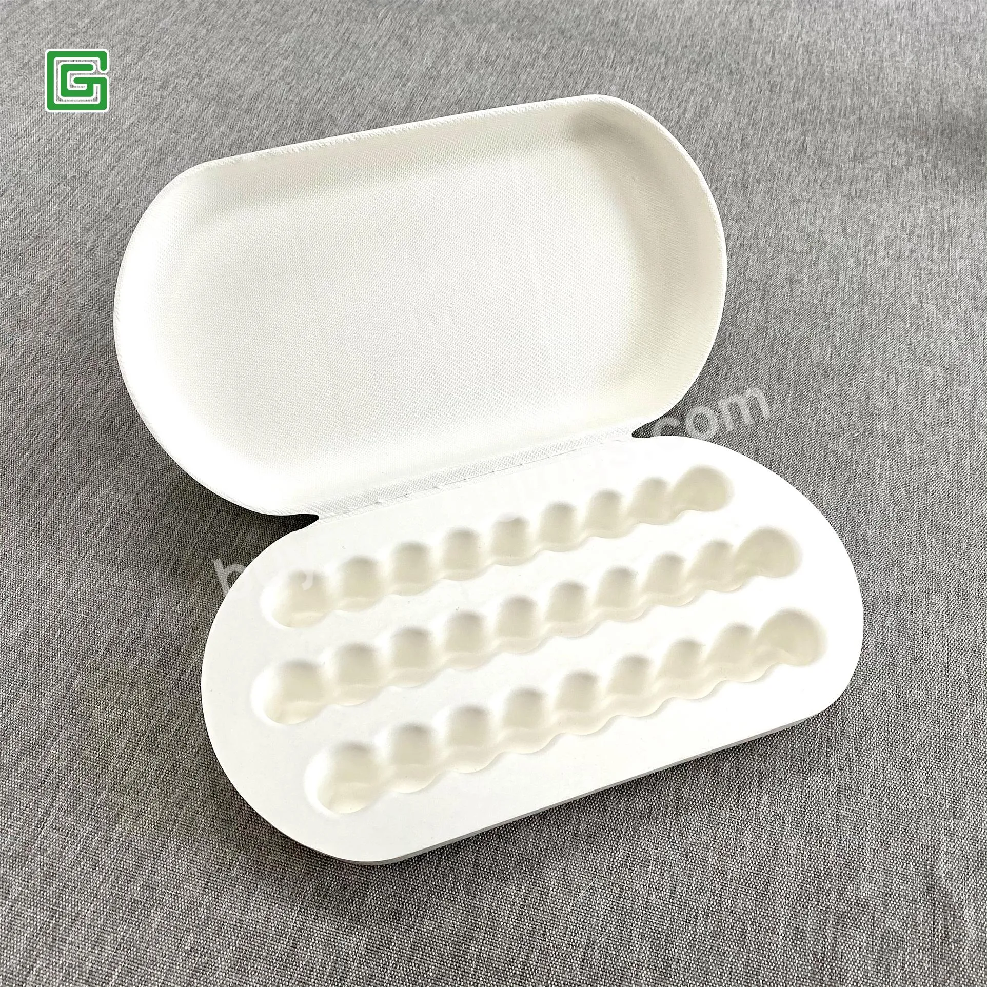 Low Price Eco Friendly Compostable Foldable Folding Molded Pulp Clamshell Packaging Paper Gift Box With 3 Compartment - Buy Molded Pulp Clamshell,Foldable Paper Box,Paper Folding Box.