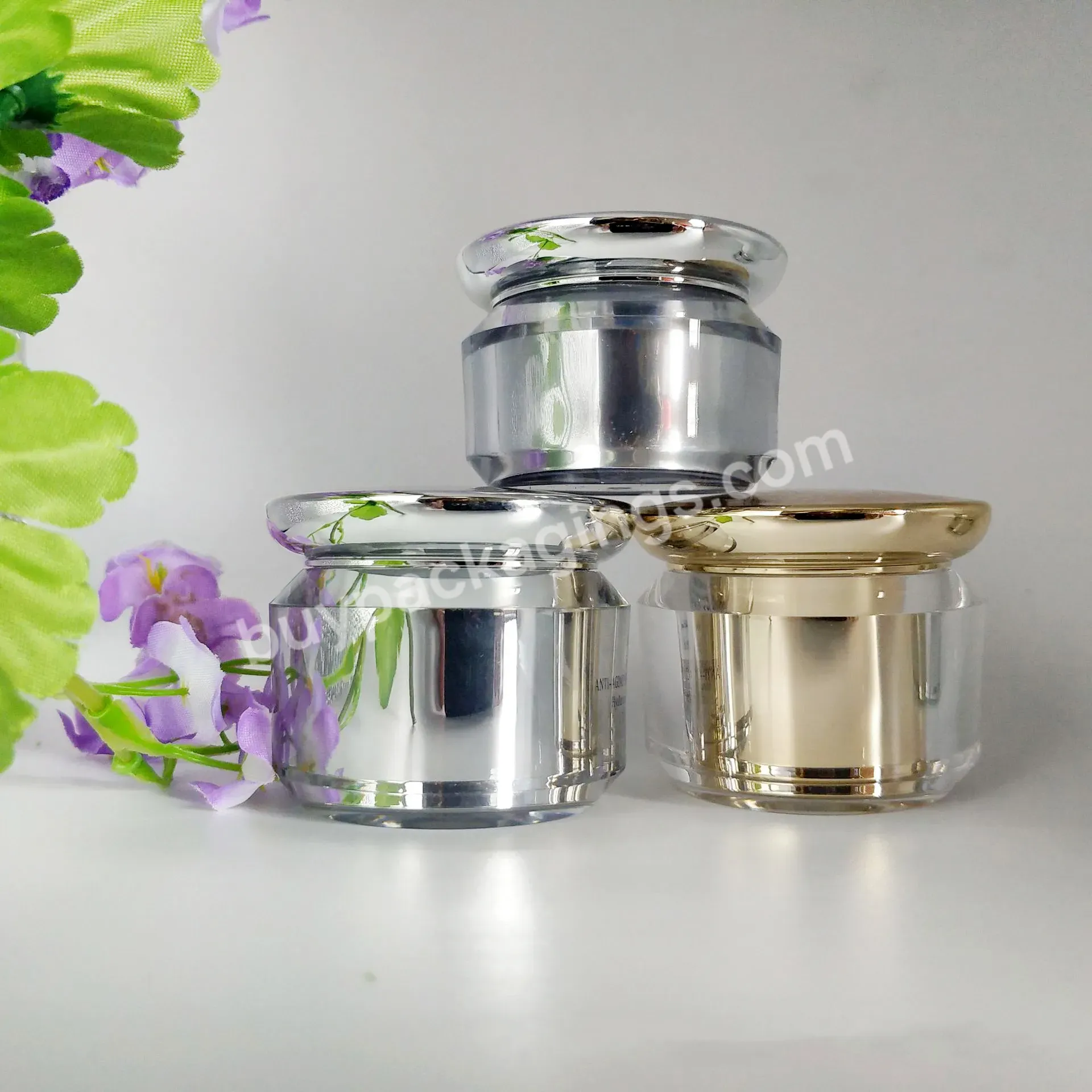 Luxurious Acrylic Cosmetics Packaging Face Cream Skin Care Cosmetic Bottle Sets - Buy Acrylic Cream Jar,Acrylic Jar Cosmetic Packaging In 2022,Skin Care Whitening Cream Set.