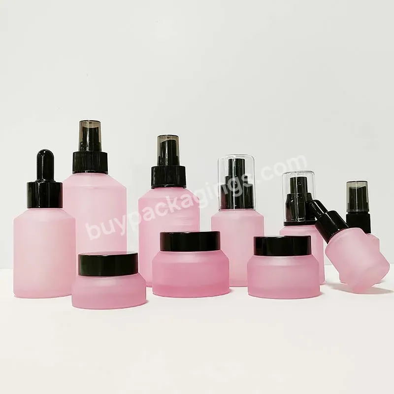 Luxury 30ml 50ml Pink Skincare Cosmetics Packaging Face Cream/lotion Glass Dropper Essential Oil Bottles Cosmetic Bottle Sets - Buy Cosmetic Dropper Bottle,Pink Cosmetic Bottles,Glass Jar Packaging Cosmetic Glass Jar.