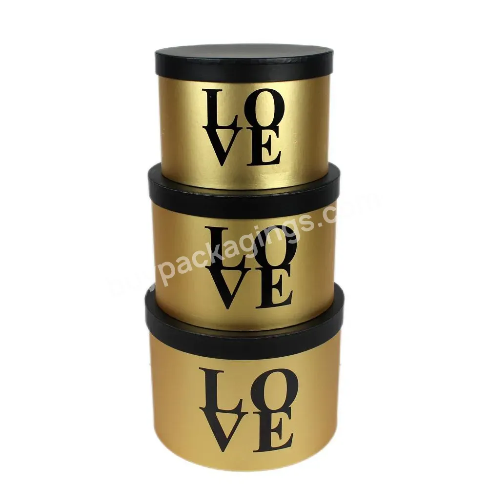 Luxury 3pcs/set Round Cylindrical Flower Box Gift Cardboard Box With Love Letter Printing - Buy 3pcs/set Round Cylindrical Flower Box,Gift Cardboard Box,Cardboard Box With Love Letter Printing.