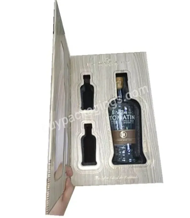 Luxury Cardboard Magnetic Sealed Whiskey Set Glass Gift Wood Grain Logo Box With Foam Insert - Buy Paper Box For Whiskey Bottle,Wine Glass Gift Box With Foam Insert,Wood Grain Wine Packaging Box.