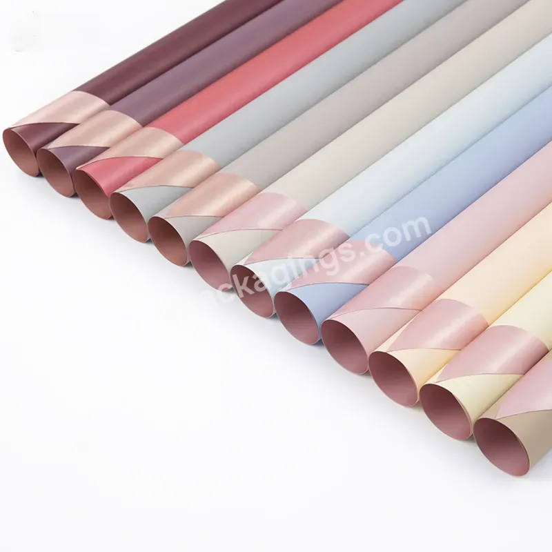 Luxury Colorful Double Sides Rose Gold Printed Flower Bouquet Wrapping Paper Packing Paper Sheet