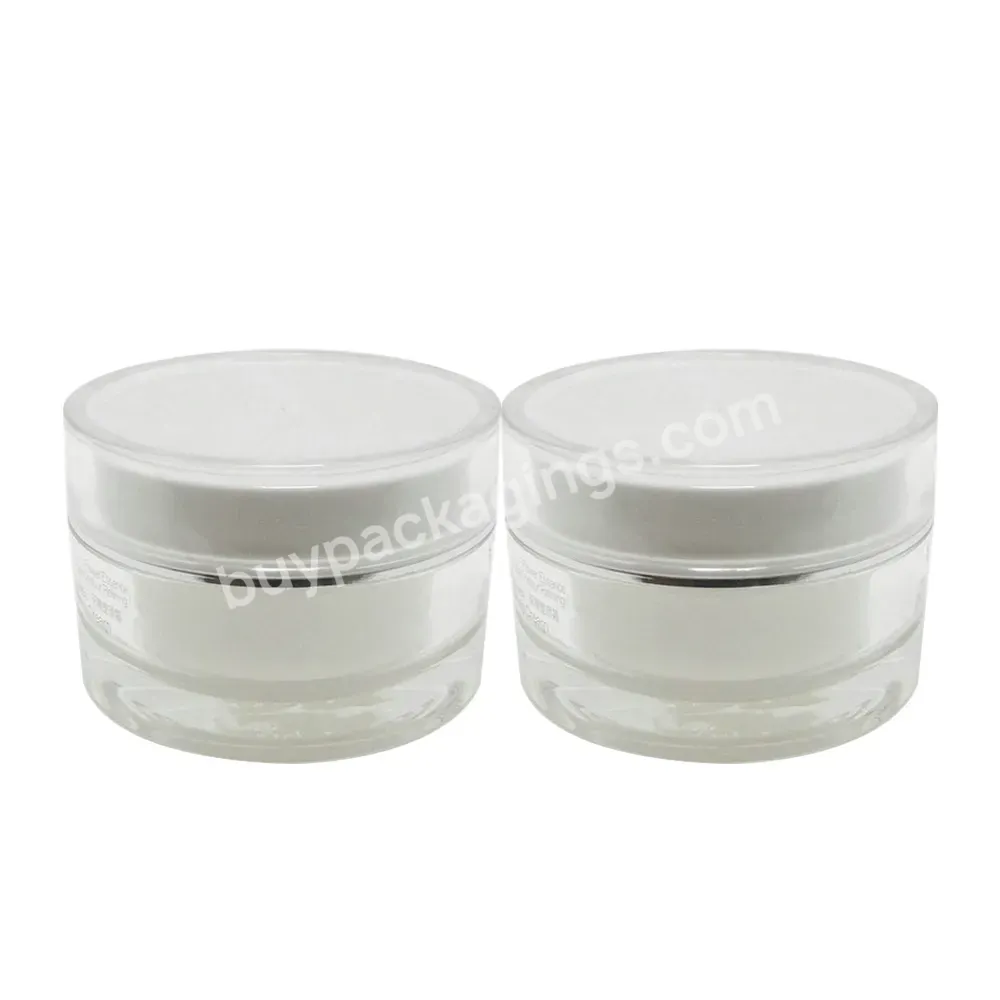Luxury Cosmetic Containers 120g Acrylic Double Wall Plastic Cream Jar