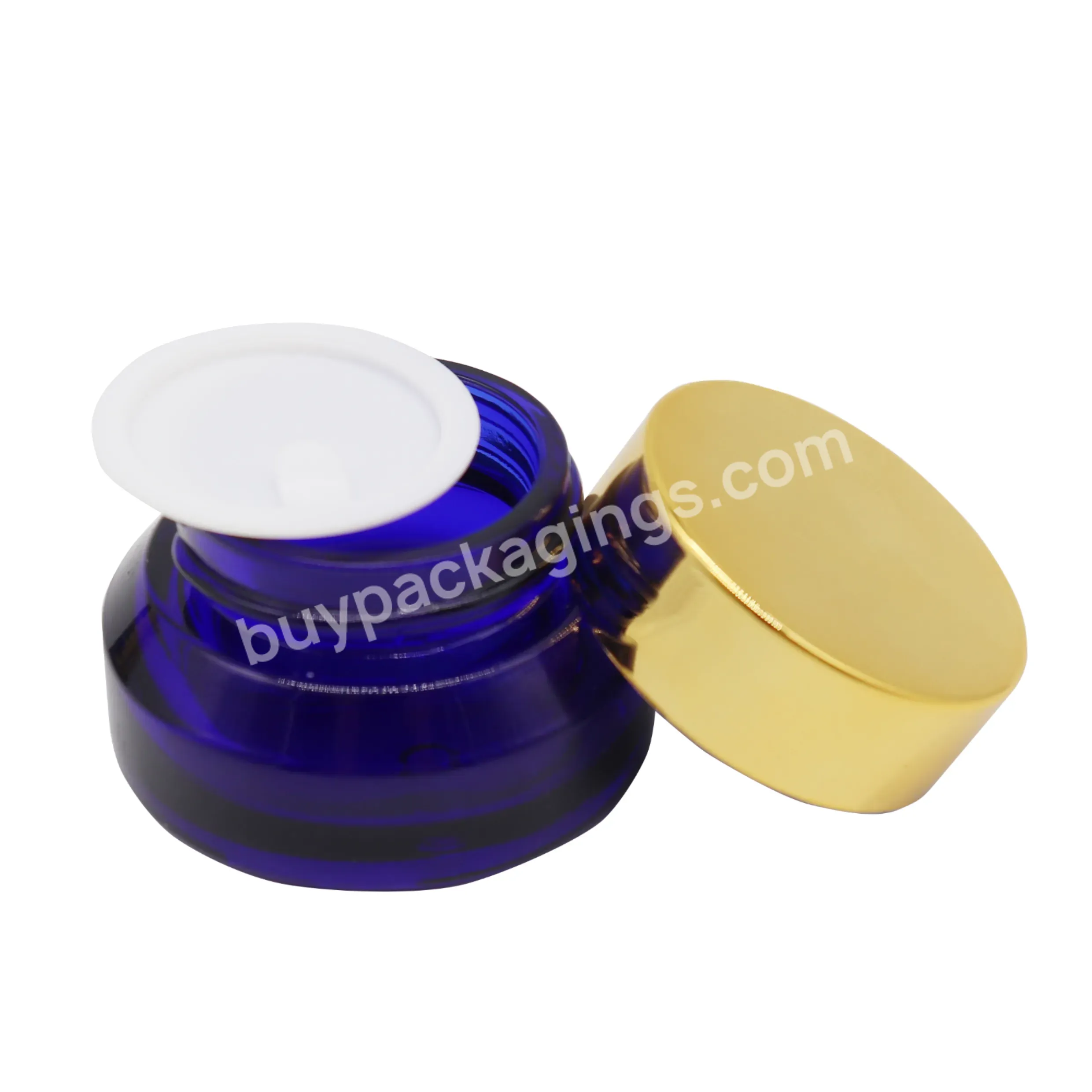 Luxury Cosmetic Glass Cream Jar With Lid Foundation Glass Jar With Aluminum Lid 15g 30g - Buy Cosmetic Glass Cream Jar With Lid,Foundation Glass Jar,Glass Cosmetic Jar With Aluminum Lid.