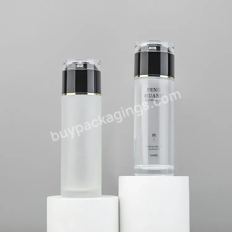 Luxury Cosmetic Packaging Glass Lotion Bottle 100ml Skincare Container Skin Whitening Serum Milky Lotion Pump Bottle - Buy Skincare Bottles Packaging Luxury,Cosmetic Glass Bottle,Glass Lotion Bottle.