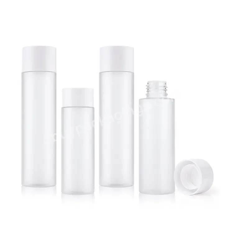 Luxury Cosmetic Pet Packaging White Clear 100ml 150ml Cylinder Empty Matte Serum Toner Plastic Bottle - Buy Luxury Cosmetic Bottle,Bottles Plastic,100ml Toner Bottle.
