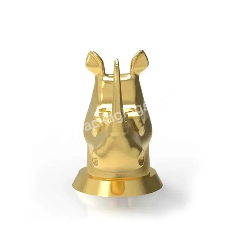 Luxury Creative Animal Head Perfume Cap Rhinoceros Perfume Bottle Lid - Buy Luxury Zamac Perfume Cap Tk,Zamac Cap For Perfume Bottle,15 Mm Perfume Cover.