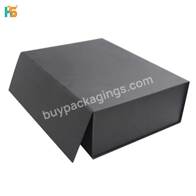 Luxury Custom Boxes With Logo Black Paper Packaging Folding Gift Box With Ribbons Paper Boxes - Buy Custom Boxes With Logo,Folding Gift Box,Gift Packing Box.