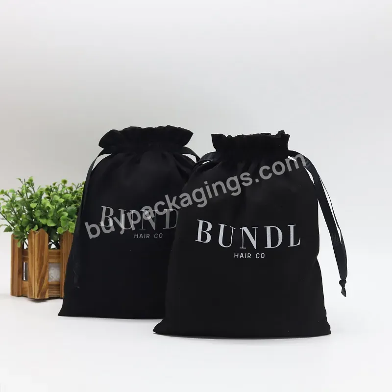 Luxury Custom Branded Black Suede Fabric Packaging Pouch Suede Shoe Bundle Hair Hat Cloth Dust Drawstring Bag - Buy Luxury Brand Bags Bundle,Black Suede Pouch,Hair Dust Bag.