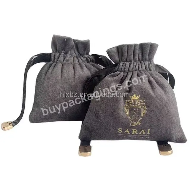 Luxury Custom Size Small Soft Velvet Gift Pouches Colorful Drawstring Packing Bag