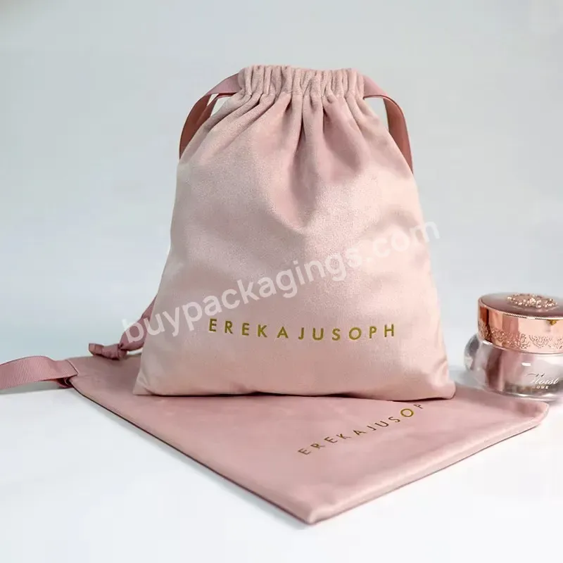 Luxury Double Side Velvet Jewelry Pouch Dust Pillow Packing Bag Luxury Velvet Cosmetic Envelope Pouch