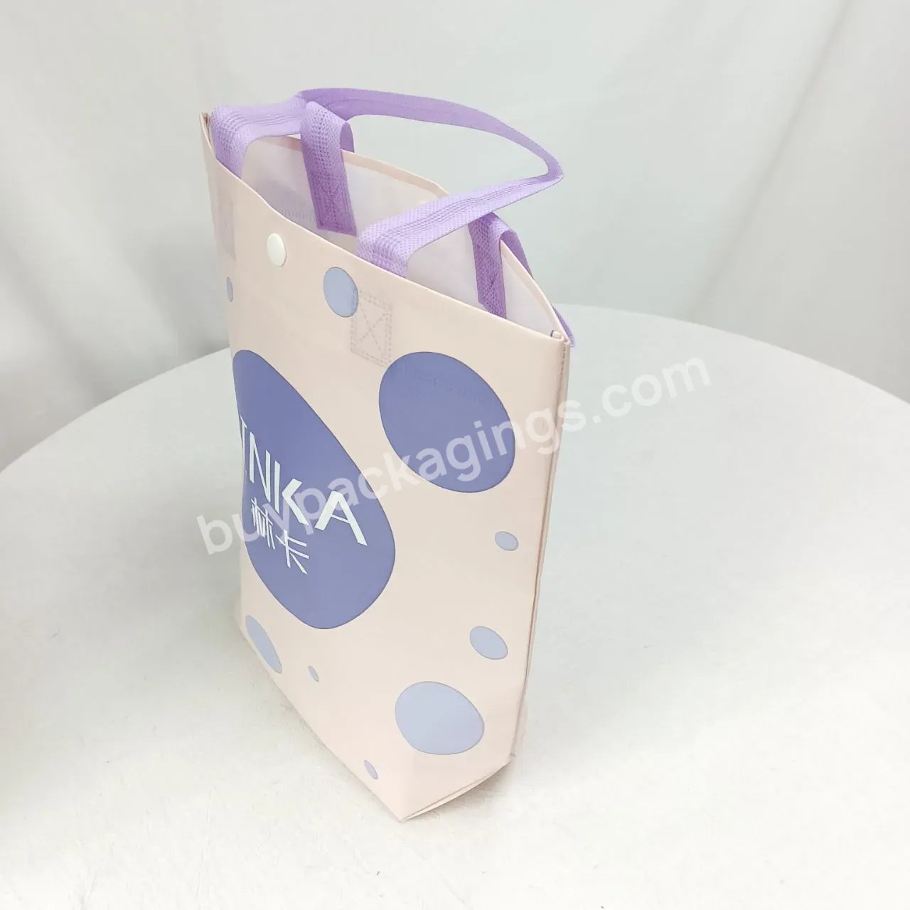 Luxury Eco-friendly Custom Non-woven Bag With Logo Covered With Bright Film Reusable Non-woven Bag For Shopping - Buy Cute Non-woven Bag With Logo,Large Size Non-woven Bag,Gorgeous Non-woven Bags.