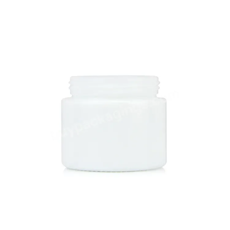 Luxury Empty 15g 50g 100g Round Opal White Ceramic Cosmetic Cream Glass Jar For Skin Care Packaging - Buy Cream Glass Jar,Skin Care Packaging,Glass Jar.