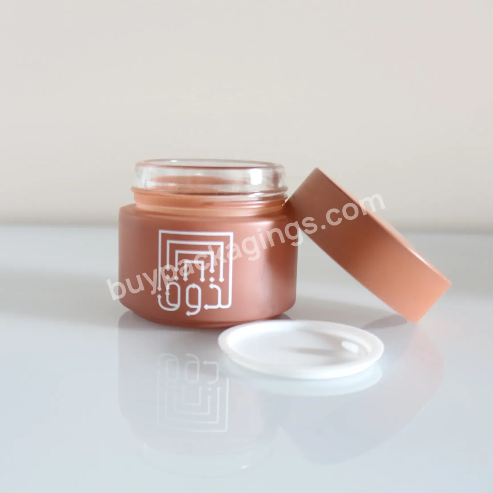 Luxury Empty Glass Jar Containers Bamboo Cream Jar Frosted Glass Jar With Bamboo Wooden Lid - Buy Bamboo Glass Jar,Glass Jar With Bamboo Lid,Glass Jars With Bamboo Wooden Lids.