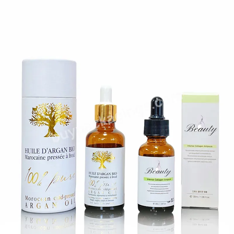 Luxury Empty Hair Essential Oil Bottles 30ml 50ml 1oz 2oz Skincare Packaging Cosmetic Face Serum Glass Dropper Bottle With Box - Buy Dropper Bottles With Box,Hair Serum Bottles,Oil Dropper Bottle.