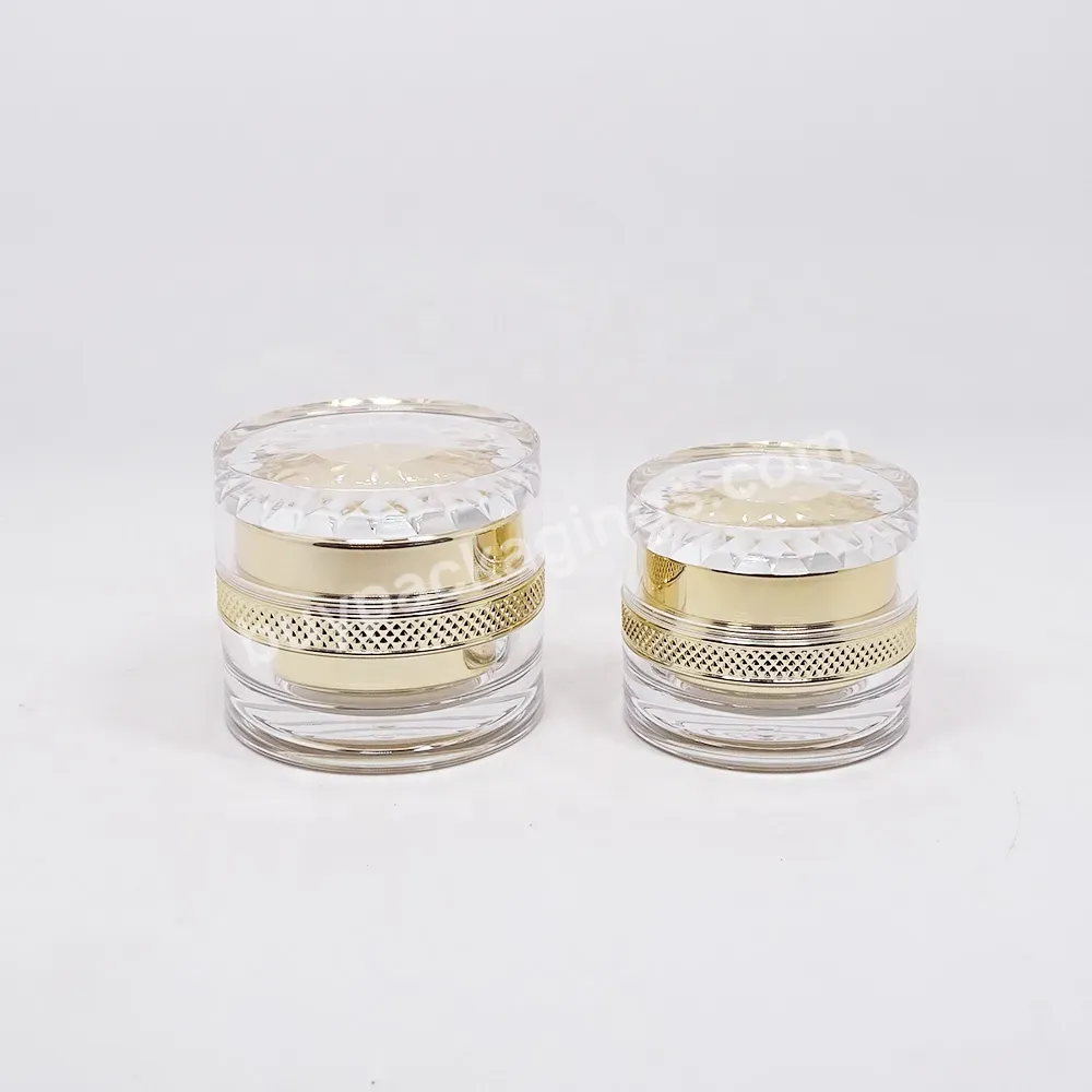 Luxury Face Cream Jar Cosmetic Acrylic Cream Container For Gift Gold Acrylic Jar With Good Quality Emballage Cosmetic - Buy Gold Acrylic Jar,Cream Jar Acrylic,Acrylic Jar.