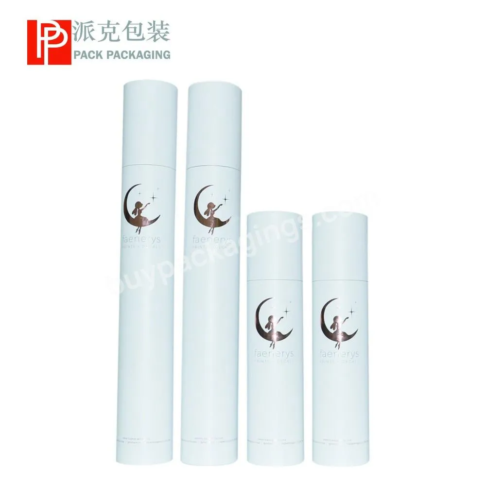 Luxury Fashion Custom Logo Printed White Cardboard Paper Poster Tube Packaging Mailing Mat Diploma Large Tubes