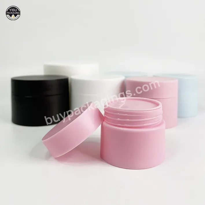 Luxury Frosted Plastic Pink Cosmetic Jars Plastic Jar Pink Cream Custom Plastic Jar Packaging - Buy Custom Plastic Cream Jars,Empty Cream Containers 30g,Luxury Jars For Cream 30ml.