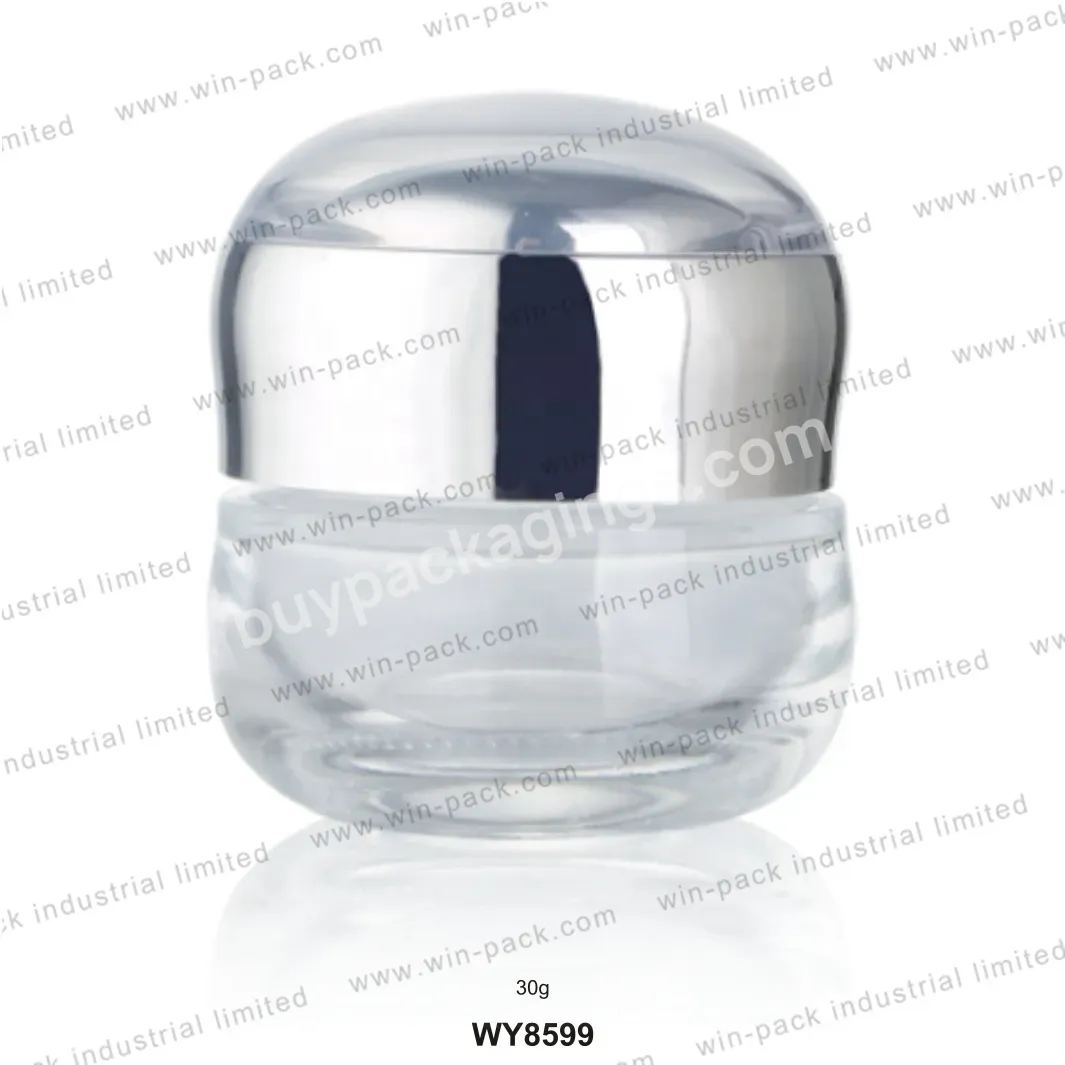 Luxury Glass Cream Jar For Cosmetic Packaging 30ml 50ml Jar - Buy Cream Jar,Amber Glass Cream Jar,Glass Cream Jar For Cosmetic Packaging.