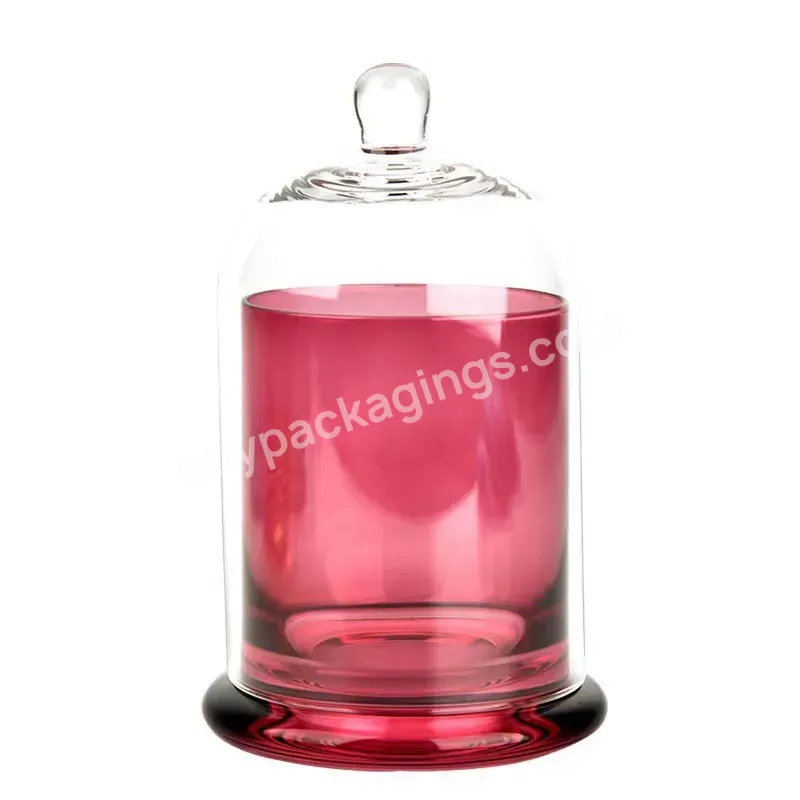 Luxury Glass Dome Cover Scented Candle Holder Jars Multi Color Bell Shaped Glass Bottle - Buy Luxury Glass Dome Cover Scented Candle Holder Jars,Multi Color Bell Shaped Glass Bottle,Wholesale Dome Glass Candle Jars Customized.