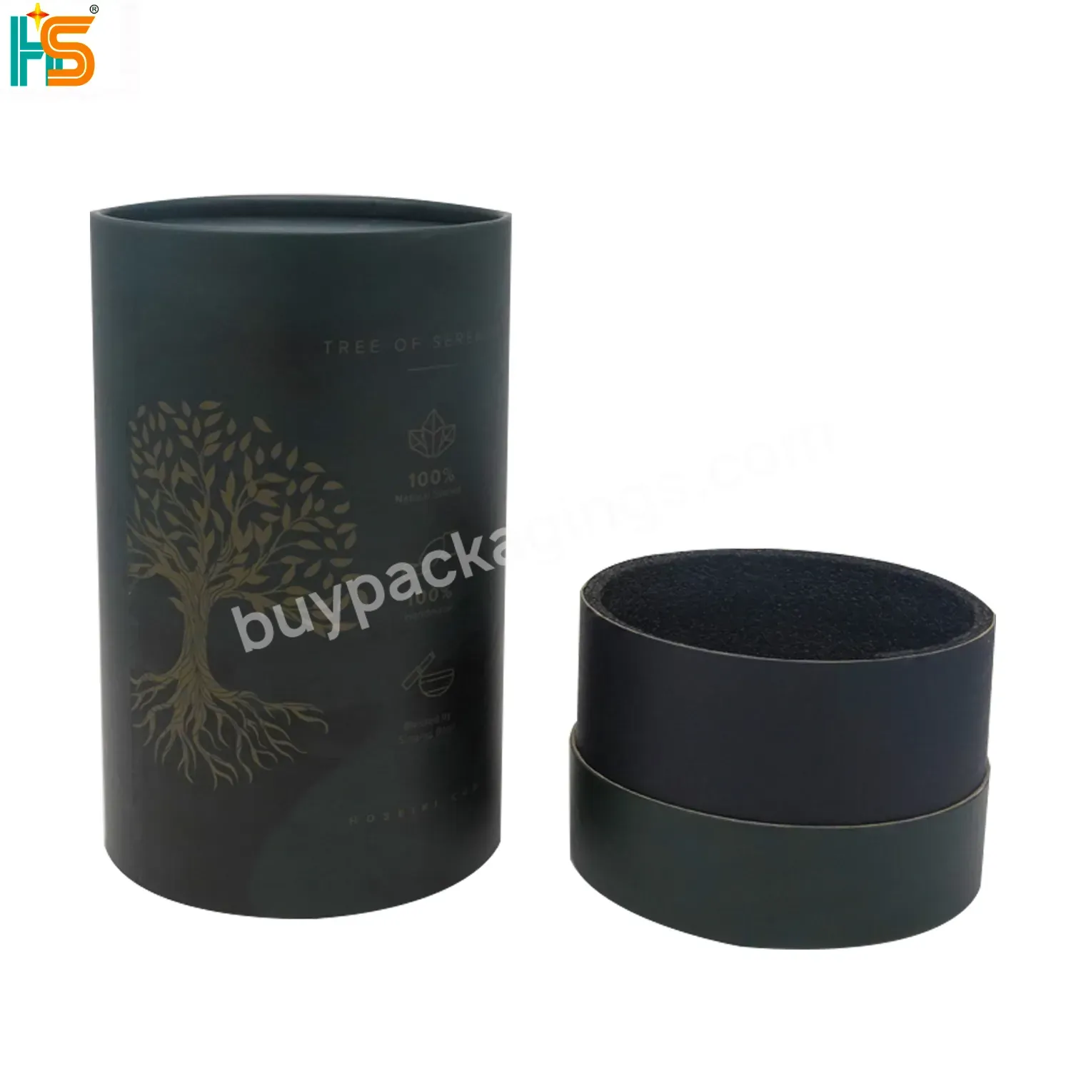 Luxury Green Round Wine Boxes Personality Recycled Paper Tube Cylinder Packaging Box For Water Bottle - Buy Cylinder Packaging Box For Water Bottle,Custom Boxes With Logo Packaging For Water Bottles,Packaging Boxes For Water Bottles.