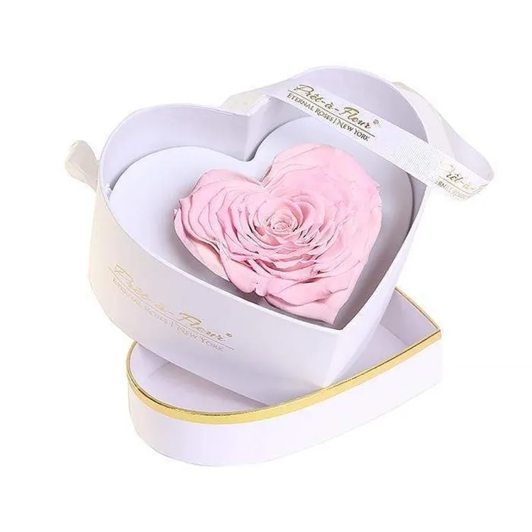 Luxury Heart Shape Flower Packaging Gift Box With Logo