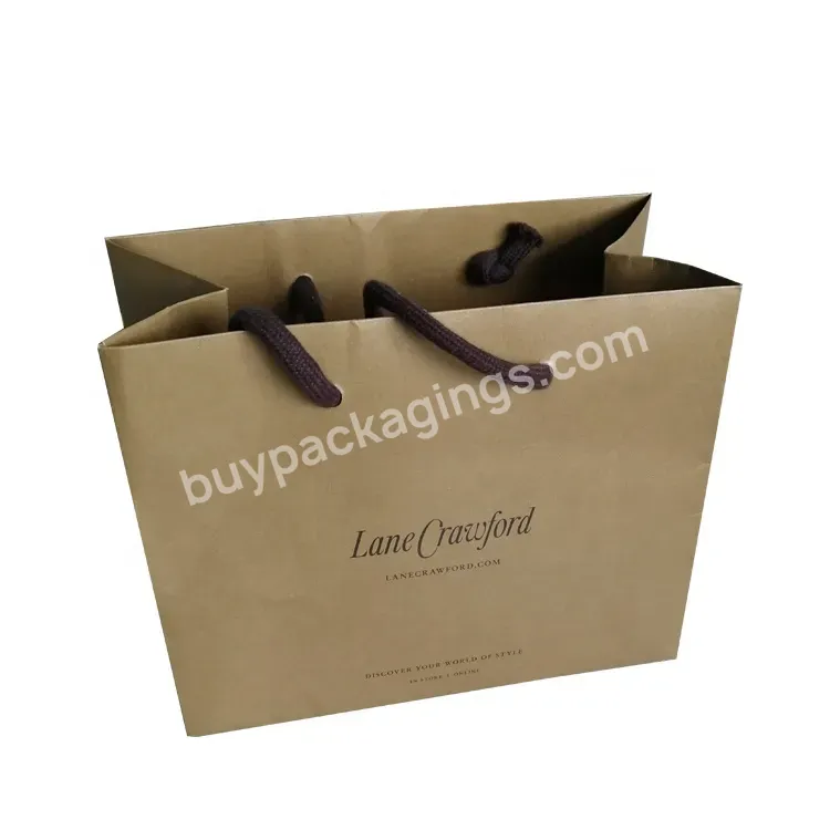 Luxury High Quality 250gsm Kraft Paper Finish Baby Clothing Packing Gift Paper Bag With Cotton String Handle - Buy Baby Clothing Packing Gift Bag,250gsm Kraft Paper Bag With Cotton Handle,Baby Clothing Paper Bag With Cotton String.