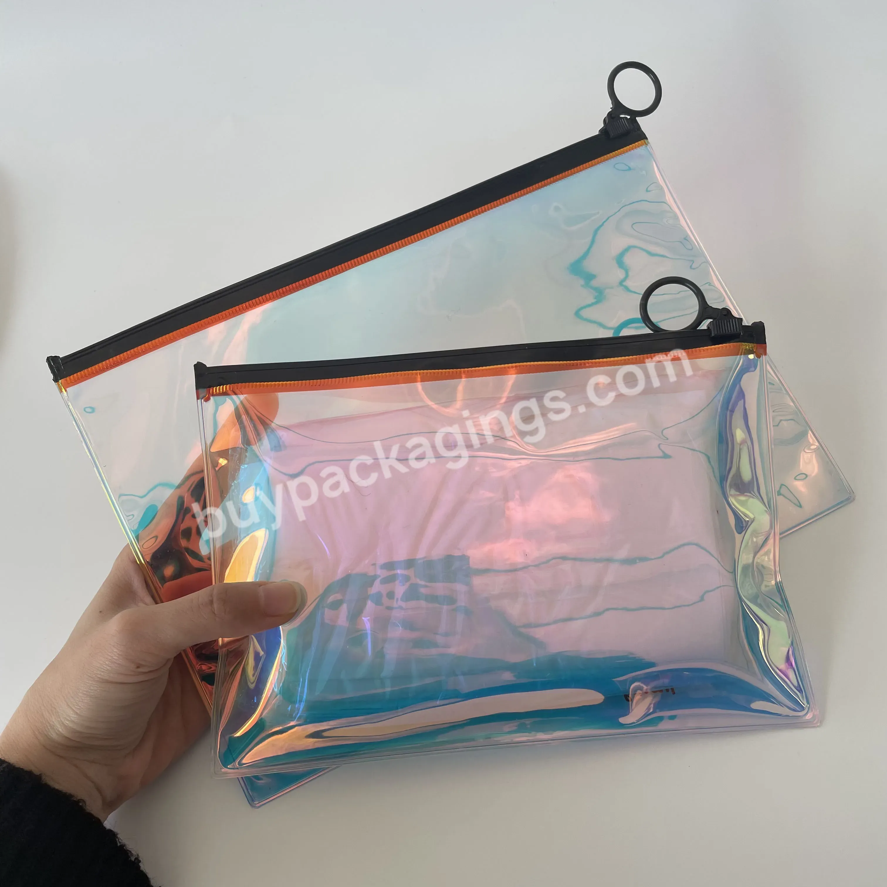 Luxury Holographic Jewellery Pouch Cosmetics Packaging Zipper Bag Zip Lock Poly Bags For Clothes Packaging - Buy Jewellery Pouch Packaging Bag,Zipper Bag,Poly Bags For Clothes Packaging.
