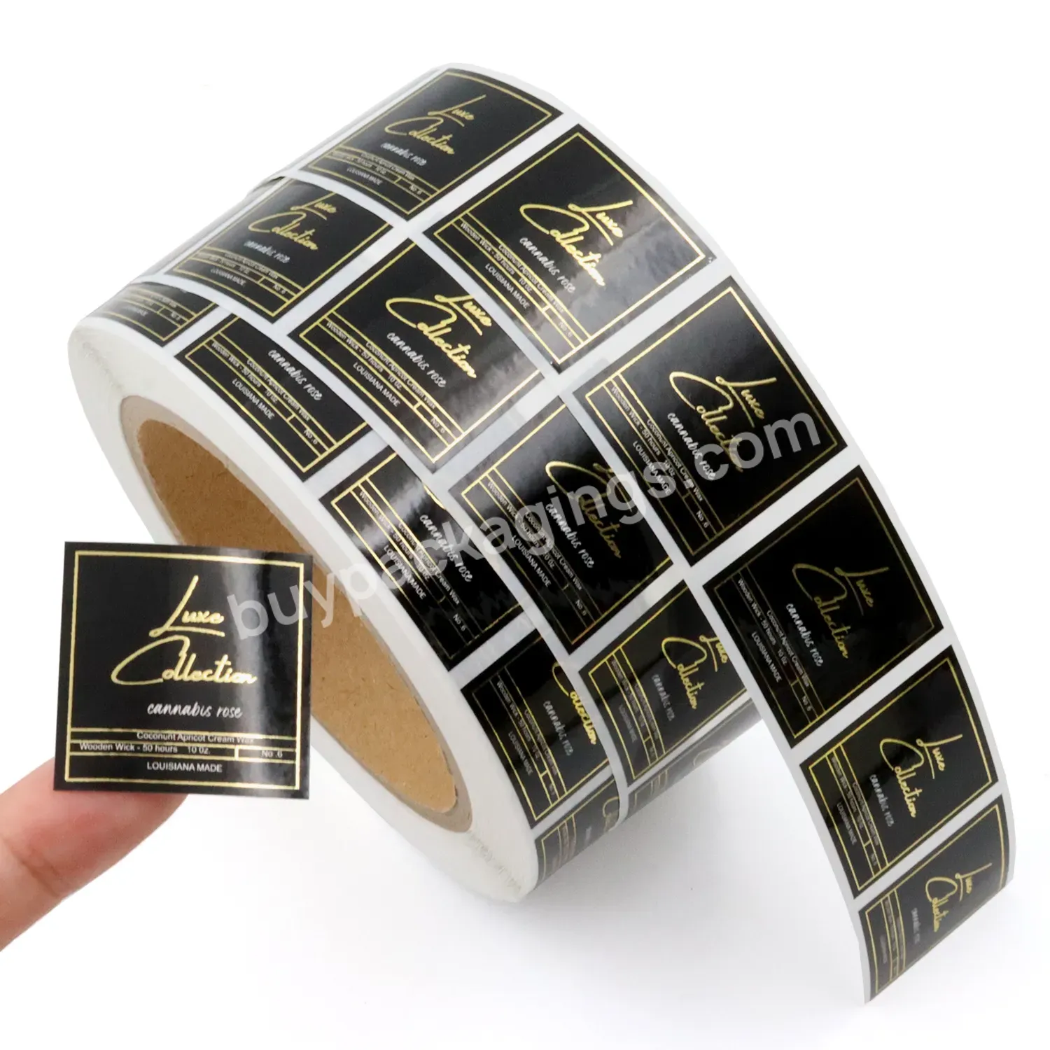 Luxury Logo Custom Cosmetics Packaging Labels Gold Foil Printing Waterproof Label Roll For Cosmetic Bottle - Buy Luxury Cosmetic Label,Cosmetics Labels Gold Foil,Custom Roll Waterproof Label Printing Packaging.