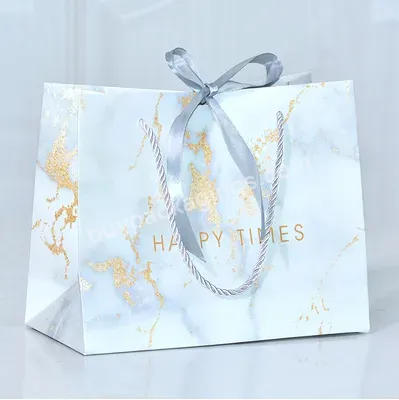 Luxury Makeup Holographic Pack Shopping Gift Small Paper Bag With Ribbon - Buy Gift Small Bag,Makeup Gift Bag,Gift Paper Bag.