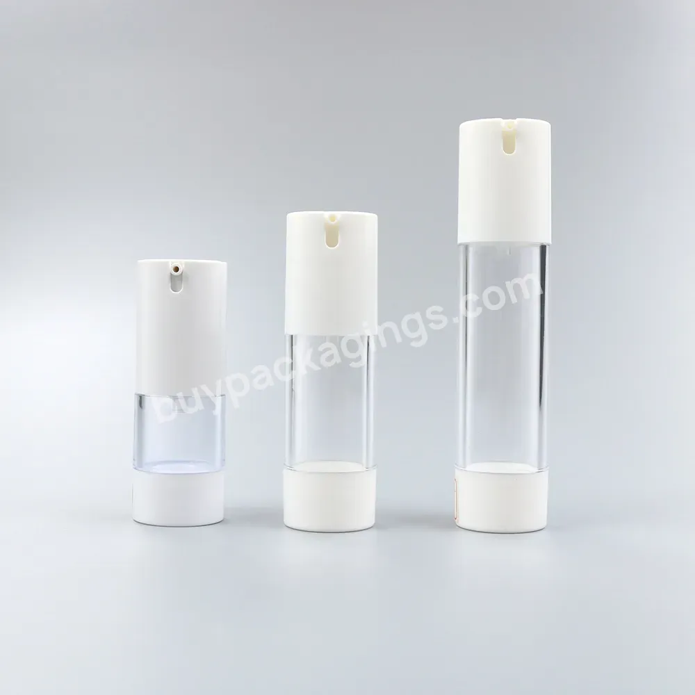 Luxury Packaging As Plastic Clear Transparent 15ml 30ml 50ml 1oz Vacuum Airless Serum Cosmetic Lotion Bottle With Pump For Face - Buy Airless Serum Cosmetic Lotion Bottle.