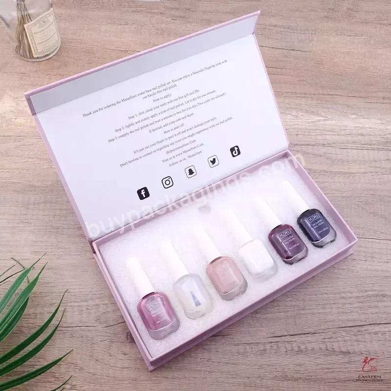 Luxury Paper Empty Gel Nail Care Bottle Packaging Box Set Nail Polish Oil Packaging Box Magnetic Gift Box With Customized - Buy Nail Polishes Packaging Box With Foam Insert,Beauty Paper Box Custom Nail Polish Oil Magnetic Box Packaging,Nail Polish Pa