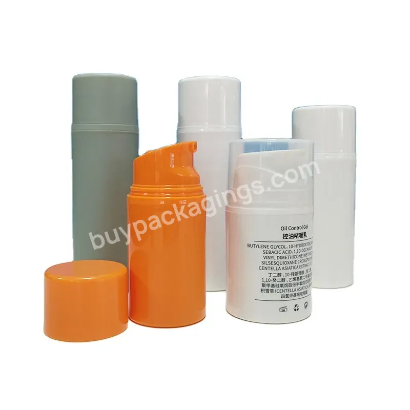 Luxury Plastic Cosmetic Skincare Packaging Blue Yellow 50g 30ml 50ml Lotion Cream Bottles Set - Buy Plastic Cosmetic Skincare Packaging,Luxury Packaging Skincare,Airless Bottle.