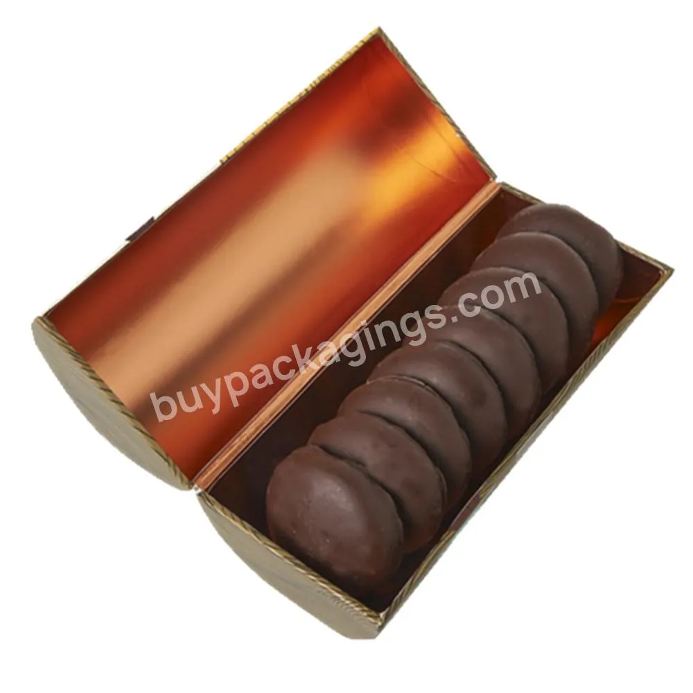 Luxury Round Paper Cardboard Packaging Tube Cylinder Cookie Biscuits Box For Food With Magnetic