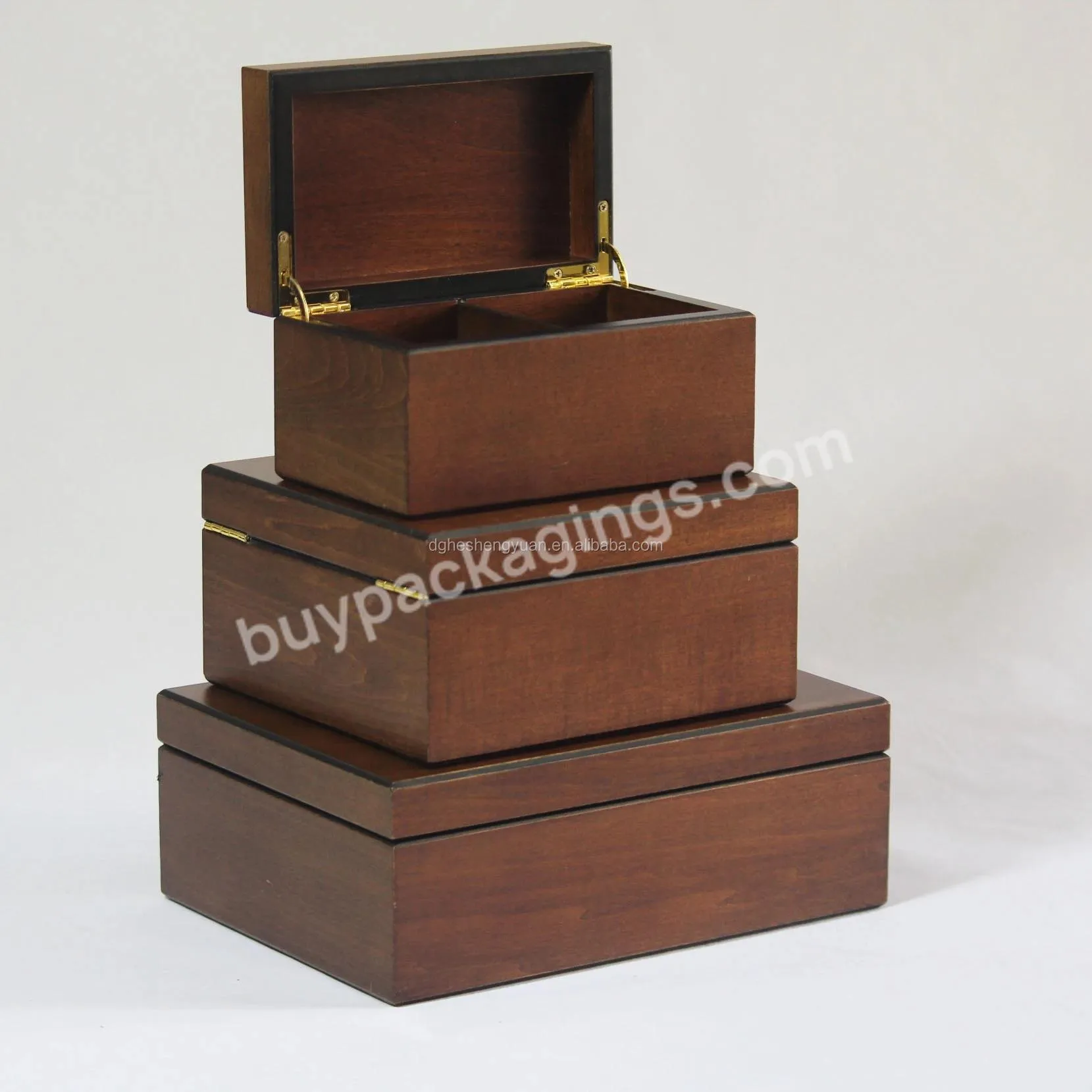 Luxury Shopping Custom Logo Wooden Storage Box Packaging Cigar Box