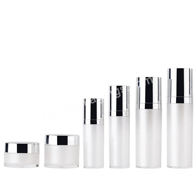 Luxury Skincare Plastic Bottles Cosmetic Packaging Pump Borrles And Jar Set For Cream Lotion