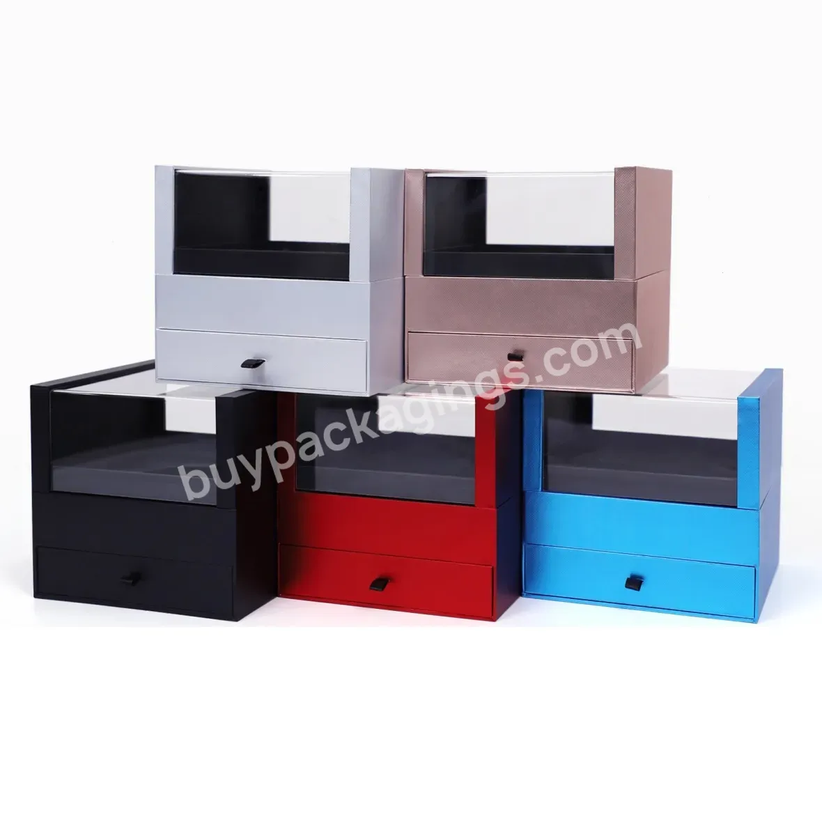 Luxury Square Acrylic Box Flower Gift Box Full View Gift Box With Drawer Design - Buy Square Acrylic Box,Flower Gift Box,Full View Gift Box With Drawer Design.