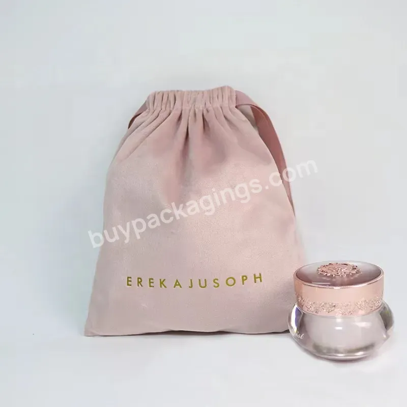 Luxury Super Soft Pink Velvet Pouch For Jewelry Customized Drawstring Velvet Dust Gift Cosmetic Packaging Bag - Buy Velvet Pouch For Cosmetic,Drawstring Velvet Cosmetic Bag,Velvet Pouch Customized.