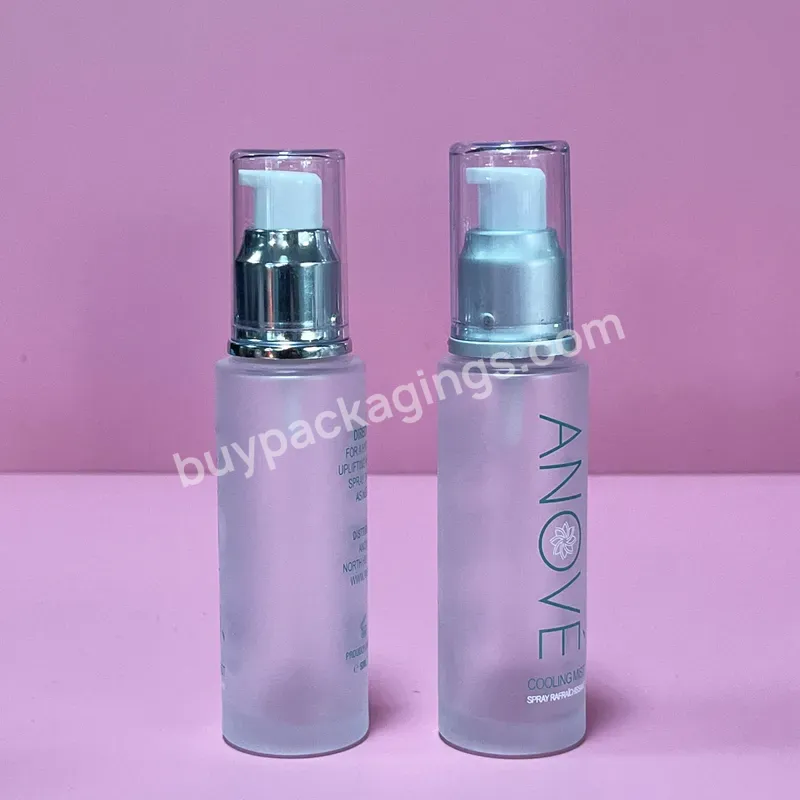 Luxury Thick Cylinder Colorful Glass Cosmetic Bottled Matte Blue Black 30ml 50ml Essential Oil Dropper Bottle