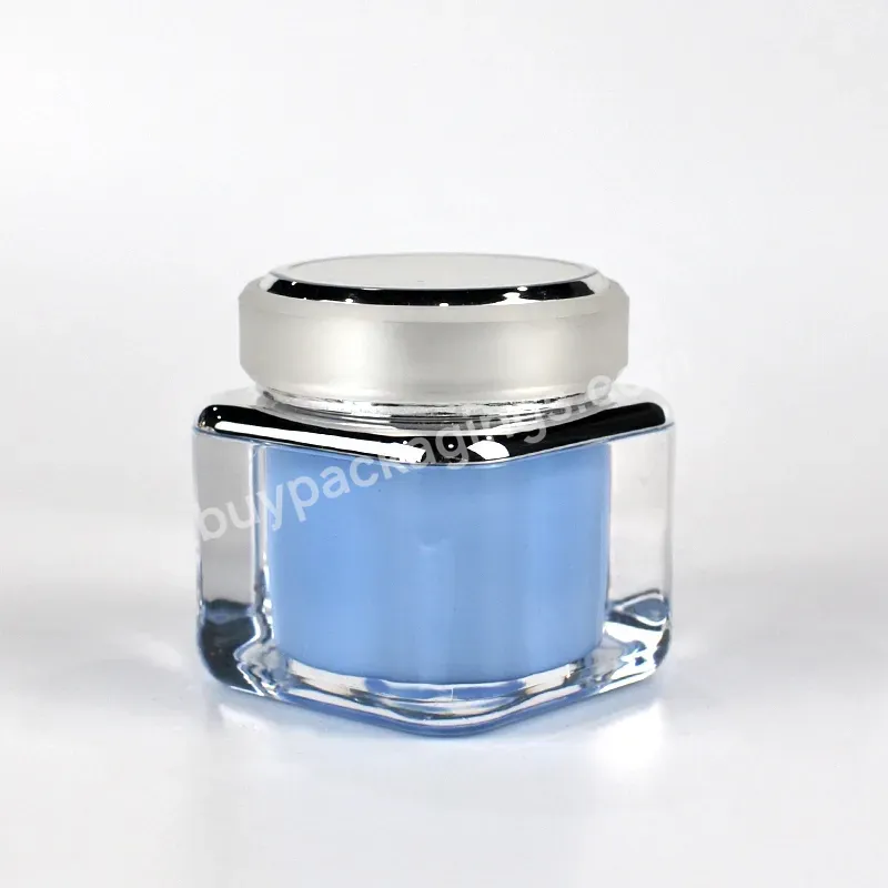 Luxury Woman Custom Colour Blue Pink 20g 30g 50g Plastic Cosmetic Acrylic Body Cream Jar - Buy 20g 30g 50g Cosmetic Jar,Cream Jar 30g,Cosmetic Cream Jar.