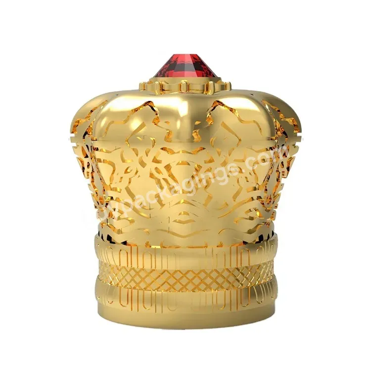 Luxury Zamac Crown Perfume Cover Perfume Lid Zinc Alloy Fea 15 Perfume Bottle Cap - Buy Perfume Fea 15 Cap,Custom Perfume Lid,Gold Perfume Cap.