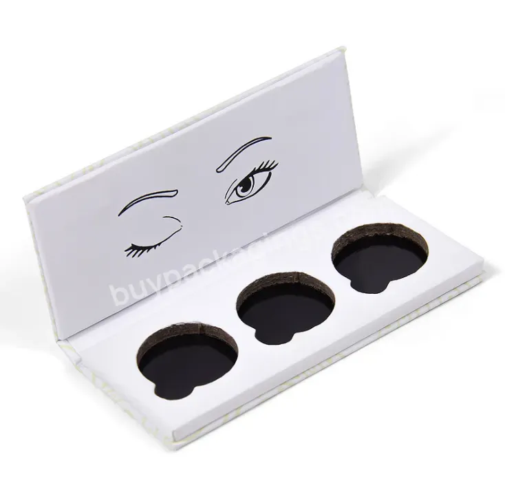 Make Your Own Eyeshadow Palette Monochrome Eyeshadow Storage Magnet Tray 3 Color Makeup Powder Empty Box - Buy Lipgloss Boxes Custom Made,Cosmetic Packaging Box For Lipgloss,Cosmetic Lipgloss Lipstick Packaging Paper Box.