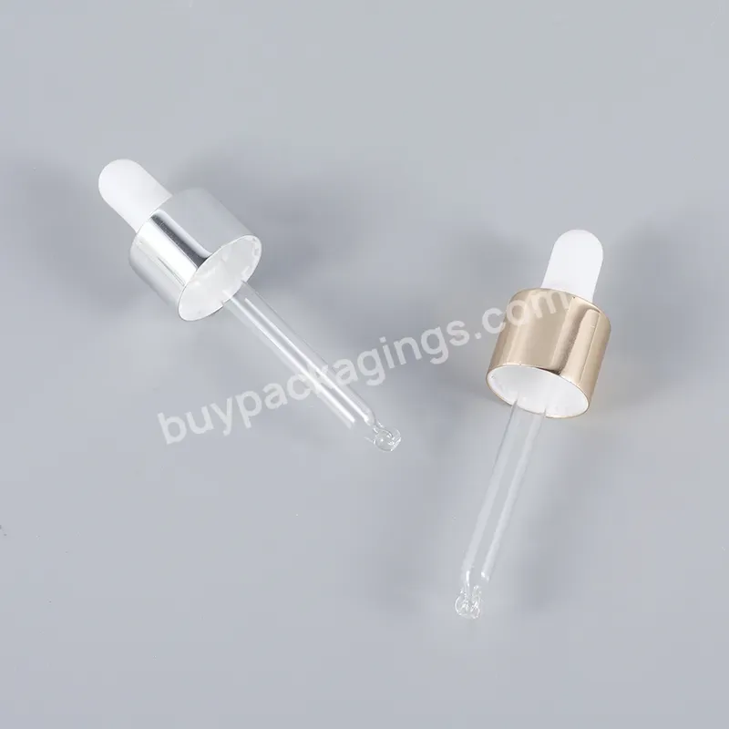Manufacture 18/410 Gold Silver Glass Bottle Essential Oil Dropper For Skincare Bottle Packaging - Buy Glass Olive Oil Dropper,Silver Dropper 30ml Essential Oil Bottle,Plastic Bottles 2oz Dropper.
