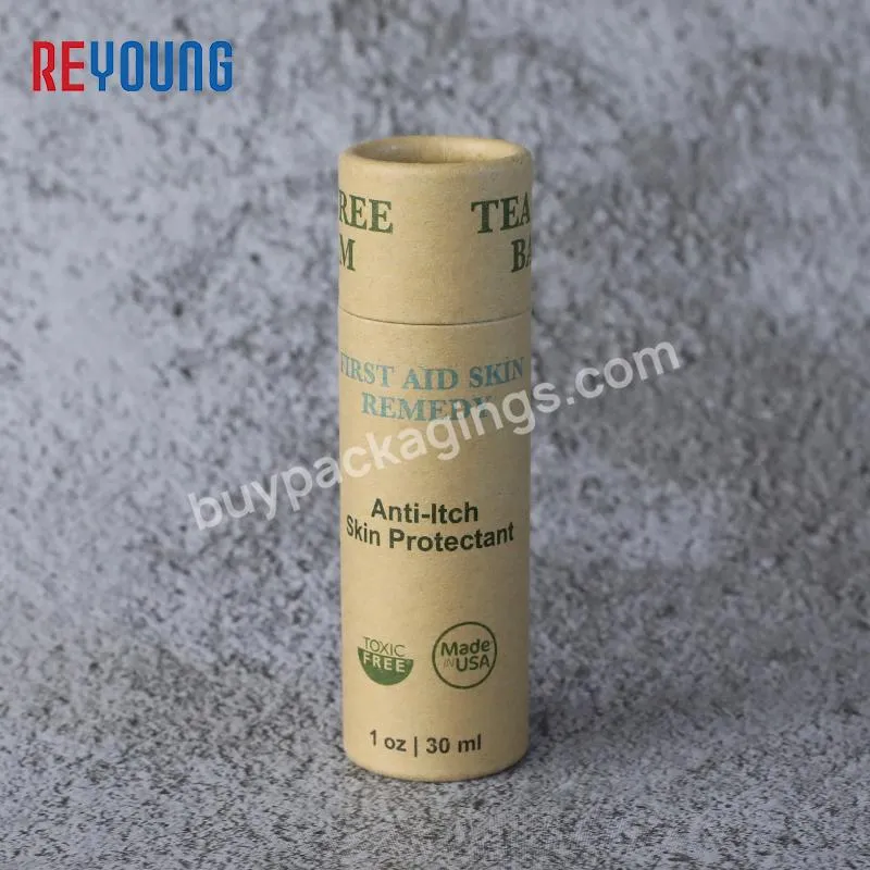 Manufacture Biodegradable Recycled Cardboard Chapstick Lip Balm  Lip Gloss Push Up Paper Tube