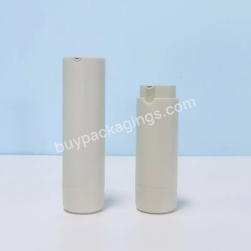Manufacture Empty 45ml 25ml White Lotion Bottle Luxury Cosmetic Airless Rotary Pump Skin Care Cream Bottle - Buy Cosmetic Packaging,Skin Care Cream Bottle,Rotary Airless Pump Bottle.