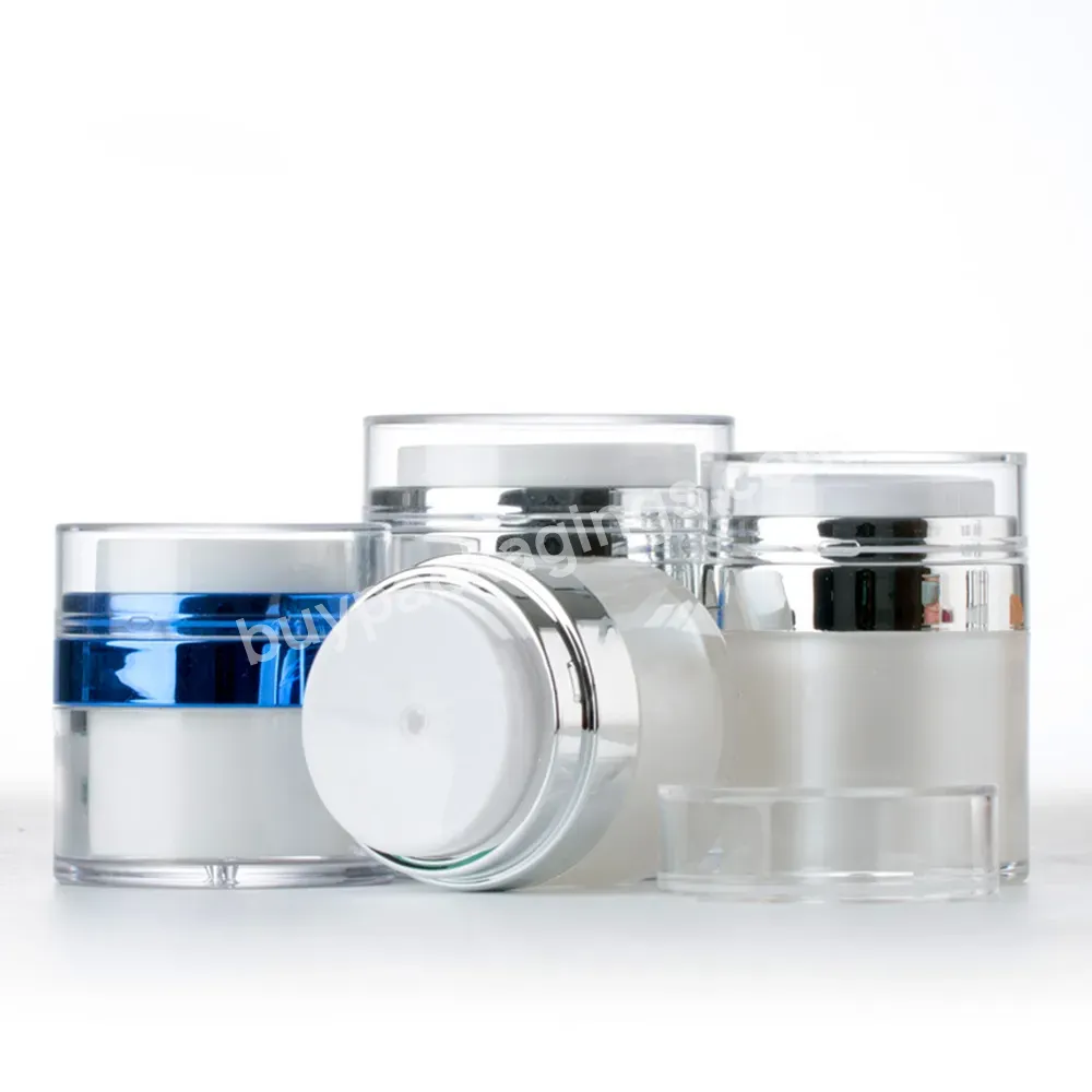 Manufacturer Custom 15ml 30ml 50ml Luxury Plastic Cosmetic Skin Cream Packaging Acrylic Airless Cream Jar