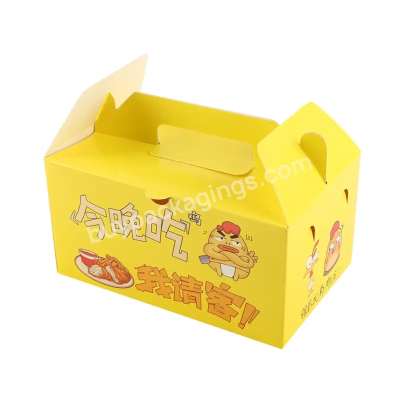 Manufacturer Custom Designs Kraft Paper Food Box Packaging Shipping Take Out Container Frozen Food Box - Buy Chicken Nuggets Packaging,Fried Chicken Handle Paper Box,Food Packaging For Candy Bar Wrapper.